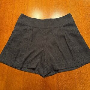 LOFT Black Polka Dot High Waist Dress Shorts